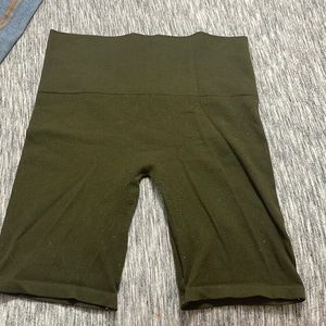 Green biker shorts